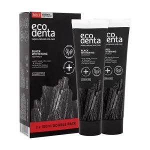 Ecodenta Toothpaste Black Whitening darčeková kazeta bieliaca zubna pasta Black Whitening 2 x 100 ml unisex