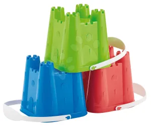 Écoiffier plastové vedierko pre deti Hrad stredné 610 červené/modré/zelené
