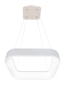 Ecolite Biele závesné LED svietidlo hranaté 40W WMKL02S-40W/LED-BI