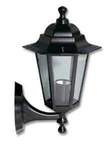 Vonkajší nástenná lampa Ecolite Z6101-CR čierna (Vonkajší nástenná lampa Ecolite Z6101-CR čierna)