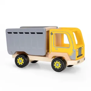 EcoToys Drevené nákladné auto hnedo-žltá, 2455