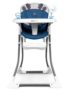 EcoToys Detská jedálenská stolička Sobík - modrá, HC301-904