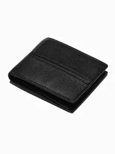Čierna kožená peňaženka A793
