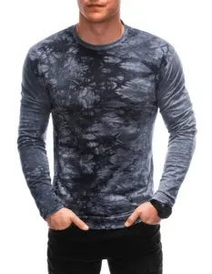Pánske tričko s dlhým rukávom a potlačou L165 sivá