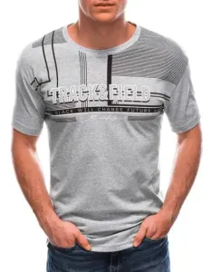 Pánske tričko s potlačou S1765 - šedé
