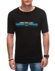 Pánske tričko s potlačou S1846 čierne