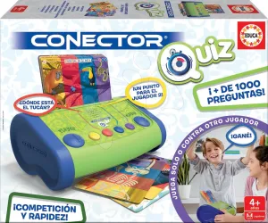 Detská spoločenská hra Conector Quiz Educa 1000 otázok o svete španielsky od 4 rokov