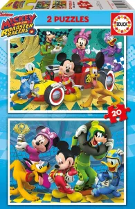 Educa detské puzzle Mickey Roadser Racers 2x20 dielov 17631