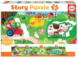 Puzzle pre najmenších Story the Farm Educa rozprávka na farme 26 dielov