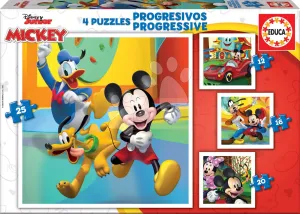 Puzzle Mickey & Friends Progressive Educa 12-16-20-25 dielov
