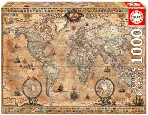 Educa Puzzle Antique World Map 1000 dielikov 15159 farebné