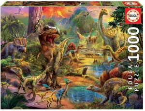 Educa puzzle Land of Dinosaurs 1000 dielov a fix lepidlo