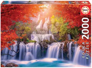 Puzzle Waterfall in Thailand Educa 2000 dielov a Fix lepidlo
