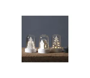 Eglo Eglo 410045 - SADA 3x LED Vianočná dekorácia KUPOL 1xLED/0,06W/1xCR2032 biela