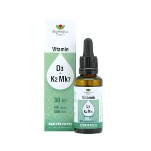 EkoMedica Czech Vitamíny D3 + K2 MK7 v kvapkách 30 ml