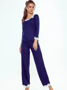 Pyjamas Eldar First Lady Arleta length/r S-XL navy blue-ecru 059 #7791288