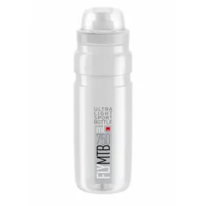 Elite Cyklistická fľaša na vodu FLY MTB CLEAR grey logo 750 ml