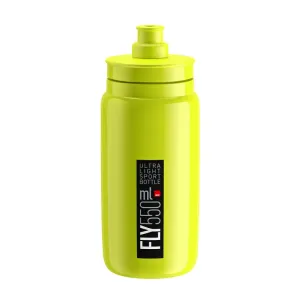 Elite Cyklistická fľaša na vodu FLY YELLOW FLUO black logo 550 ml