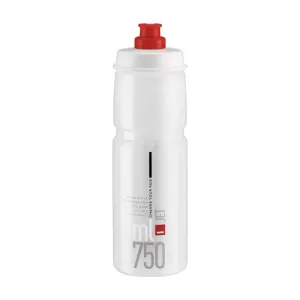 ELITE Cyklistická fľaša na vodu - JET 750 - transparentná/červená