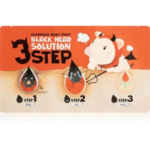 Elizavecca Milky Piggy 3 Step Black Head Solution trojfázová starostlivosť na čierne bodky 1 ks