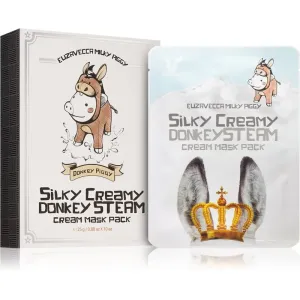 Elizavecca Milky Piggy Silky Creamy Donkey Steam Mask sada plátenných masiek pre výživu a hydratáciu 10x25 ml #896717