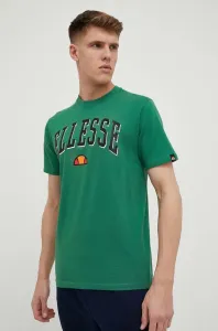 Bavlnené tričko Ellesse zelená farba, s potlačou #8612164