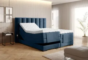 Elektrická polohovacia boxspringová posteľ VERONA Eltap Lukso 40 - modrá