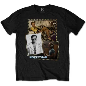 Elton John tričko Rocketman Montage Čierna M