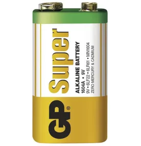 Batéria 6F22 (9V) alkalická GP Super Alkaline (fólia) #1206122