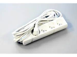 Prodlužovací kabel se 4 zásuvkami 1,0 mm² KIKOK 5 m bílý