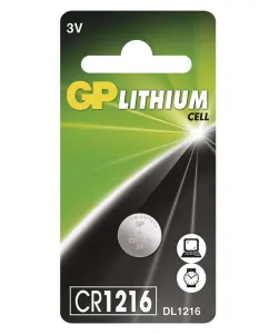 EMOS Lithiová gombíková batéria GP CR1216, 1ks B15651