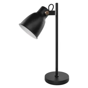 EMOS Čierna stolová lampa pre žiarovku E27 Z7621B