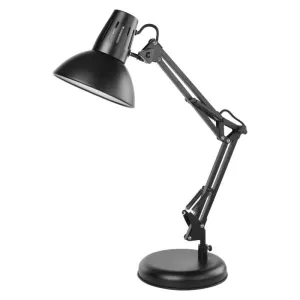 EMOS Stolná lampa DUSTIN na žiarovku E27, čierna