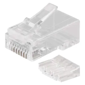 Konektor RJ45 pre UTP kábel (drôt), biely, 20 ks