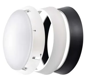 EMOS LED svietidlo prisadené kruhové, 14W, neutrálna biela, priemer 21,5cm, čierna/biela, bez senzoru ZM3230