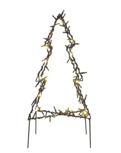 EMOS LED vianočný stromček kovový, 50 cm, vonkajší i vnútorný, teplá biela