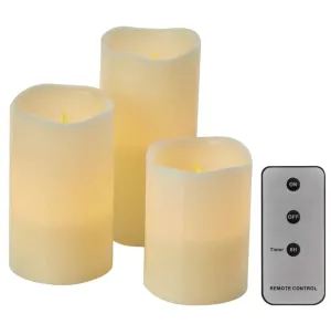 EMOS LED dekorácia – 3× vosková sviečka, 3× 3× AAA, vnútorné, vintage, ovládač