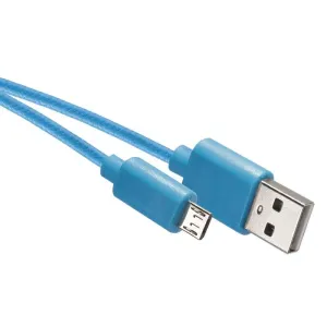 EMOS Nabíjací a dátový kábel USB-A 2.0 / micro USB-B 2.0, 1 m, modrý, 2335070620