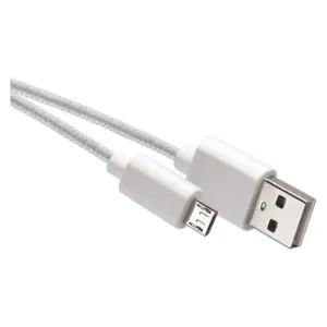 Nabíjací a dátový kábel USB-A 2.0 / micro USB-B 2.0, 1 m, biely