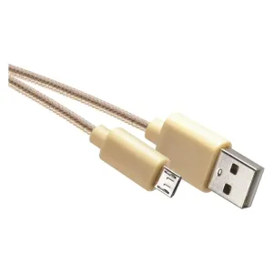 EMOS Nabíjací a dátový kábel USB-A 2.0 / micro USB-B 2.0, 1 m, zlatý, 2335070650