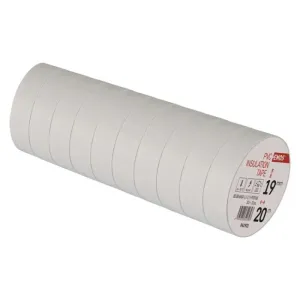Izolačná páska PVC 19mm / 20m biela, 10ks