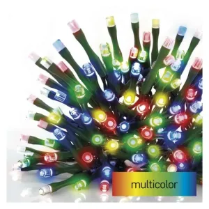 Emos LED vianočná reťaz, 12 m, vonkajšia aj vnútorná, multicolor, časovač D4AM03