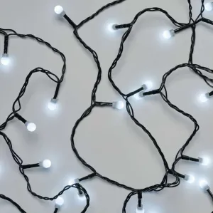 Emos LED vianočná cherry reťaz – guličky, 8 m, vonkajšia aj vnútorná, studená biela, časovač D5AC02
