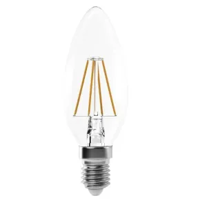 LED žiarovka Filament sviečka / E14 / 6 W (60 W) / 806 lm / teplá biela