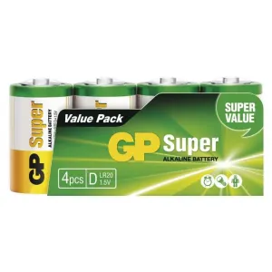 GP Alkalická batéria GP Super D (LR20), 4 ks