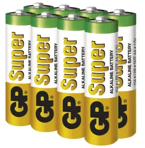 EMOS Alkalická batéria GP Super AA (LR6), 6+2ks B13218