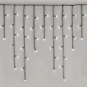 EMOS LED vianočné cencúle, 10 m, vonkajšie aj vnútorné, studená biela, programy
