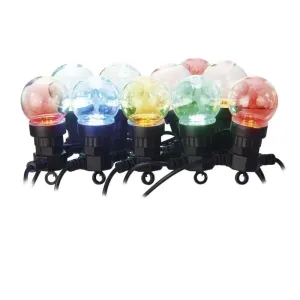 EMOS LED svetelná reťaz – 10× párty žiarovky, 5 m, vonkajšia aj vnútorná, multicolor