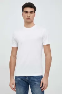Bavlnené tričko Emporio Armani biela farba, s nášivkou, 8N1TD2 1JGYZ #6862073