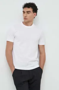 Bavlnené tričko Emporio Armani biela farba, s nášivkou, 8N1TD2 1JGYZ #6862072
